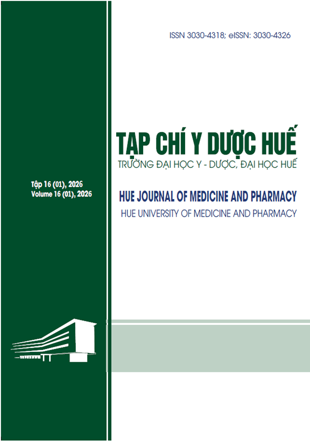 Tập 16 Số 1 (2026): Tạp chí Y Dược Huế, số 1 tập 16-2026